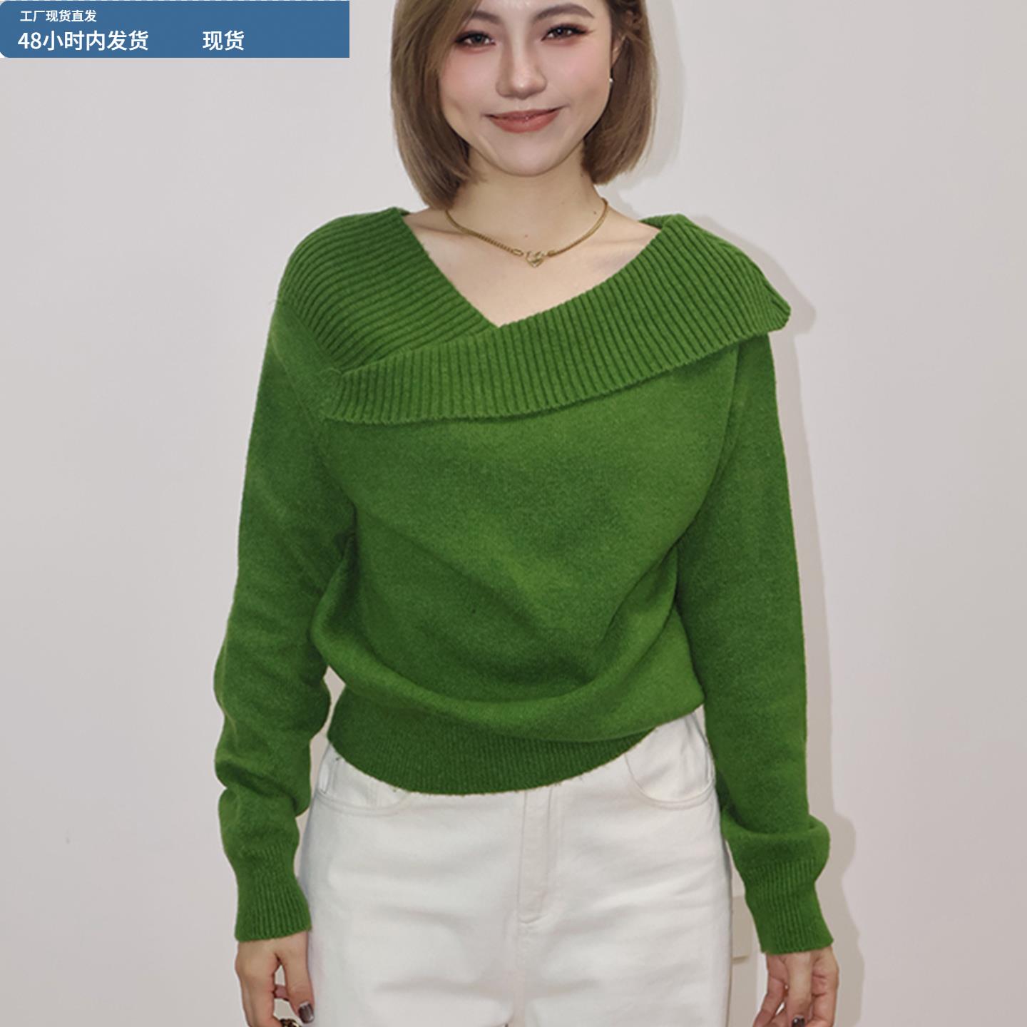 不规则斜肩软糯打底毛衣女款冬季2025新款爆款可外穿内搭针织上衣