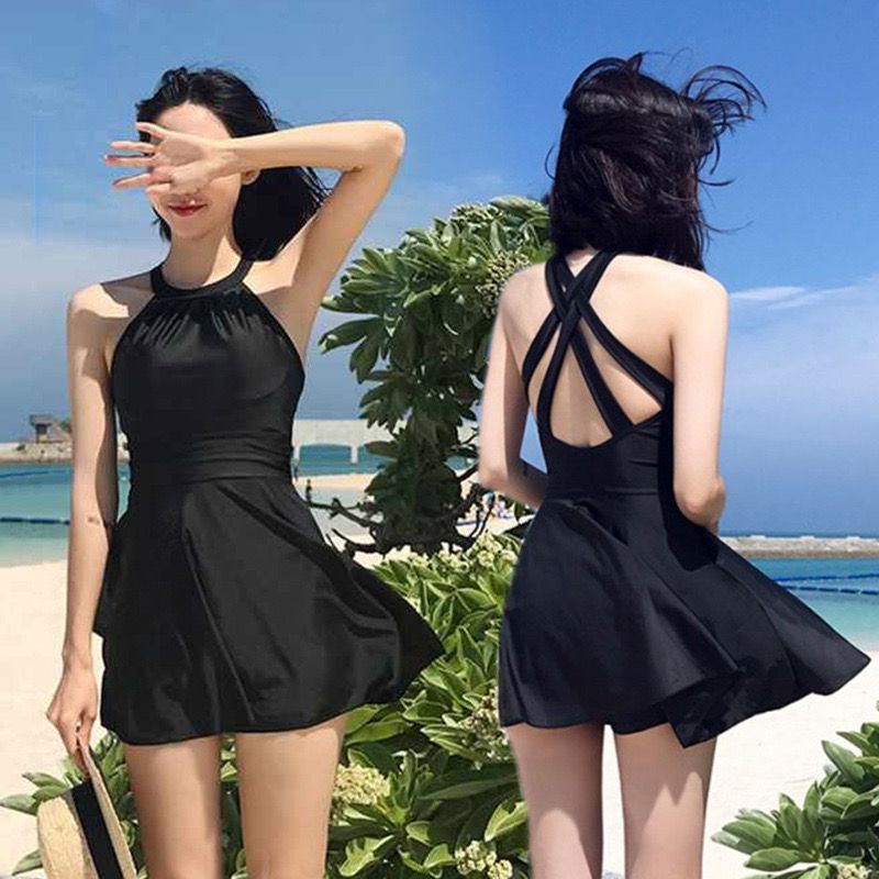 连体泳衣女2025新款裙式大码遮肉微胖显瘦遮肚温泉海边度假0930z