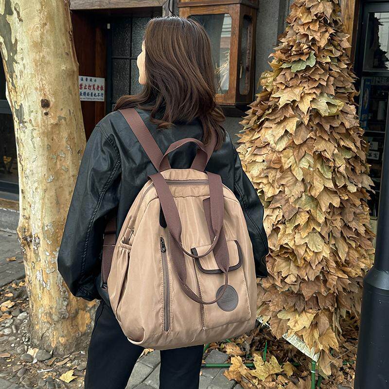 双肩包女士旅行背包大容量外出短途旅游轻便2025新款高颜值妈咪包