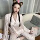 韩版 新款 2025春秋季 冰丝睡衣少女甜美风轻奢感家居服 云上香草