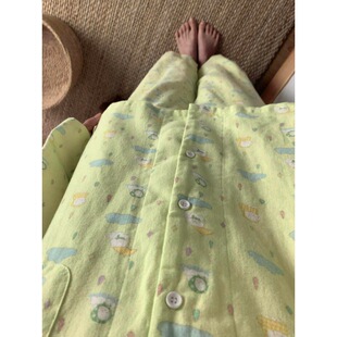 大码 新款 家居服两件套可外穿 睡衣女2026春秋季 日系小清新绿色开衫