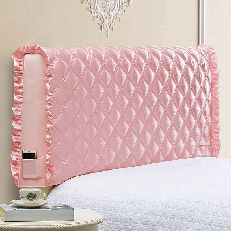 欧尘苏护缦布艺牀头罩实木牀头套加厚欧式皮牀1.5m防罩1.8牀保套