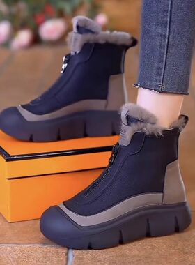 【超暖和】雪地棉鞋靴女加绒保暖新款短靴防滑增高百搭高帮鞋