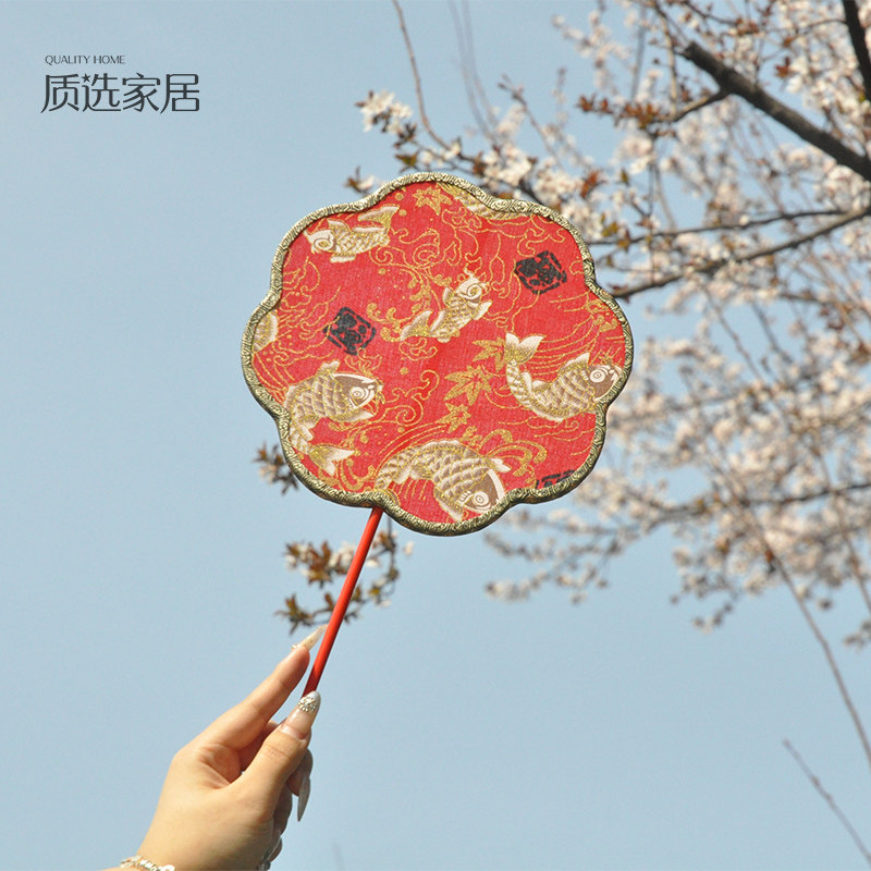 中式复古团扇古风刺绣新娘秀禾扇