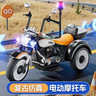 【哈雷警察车】儿童电动摩托车