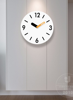 极简客厅挂钟表家用免打孔大气静音现代简约餐桌装饰创意时钟挂墙