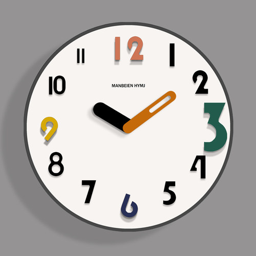 钟表挂钟客厅家用2025新款创意网红超静音简约现代时钟挂墙免打孔