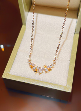 小众设计感百搭高级感超闪星星锁骨链热销配饰时尚轻奢钛钢项链女