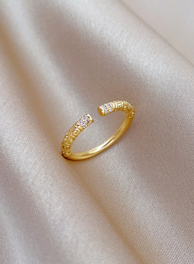 【真金】黑神话悟空戒指开口可调节款简约手饰日系指环情侣对戒