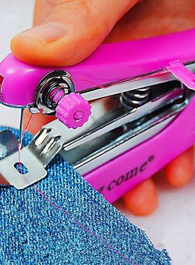 迷你小型便携手持缝纫机简易家用多功能袖珍手工手动微型裁缝机