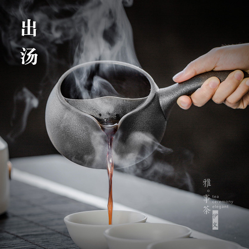 侧把 茶道煮茶壶 家用电陶炉y套装陶瓷煮茶炉黑茶煮茶器普洱泡茶