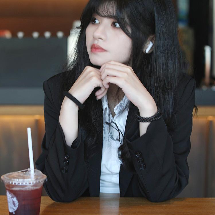 2024新款休闲黑色西装外套女秋冬款oversize西服上衣职业装小个子