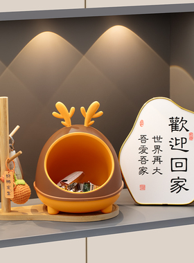 麋鹿钥匙收纳玄关摆件家居入户门鞋柜客厅桌面装饰品乔迁新居礼物