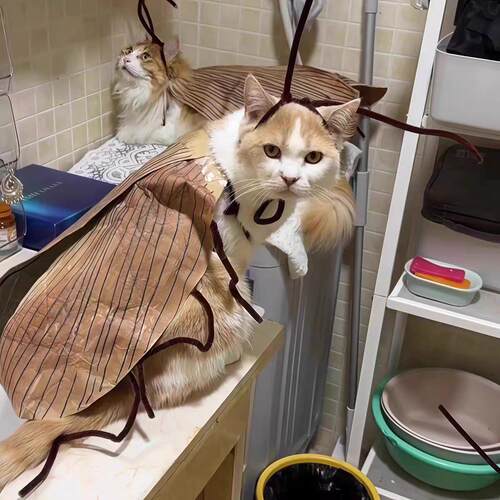 宠物蟑螂服猫猫衣服搞怪cos螂的诱惑装扮道具手工diy扭扭棒材料包