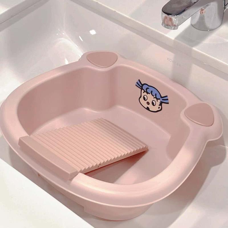洗衣脸盆婴儿童搓衣板一体家用学生宿舍宝宝卡通可爱内衣裤洗屁股