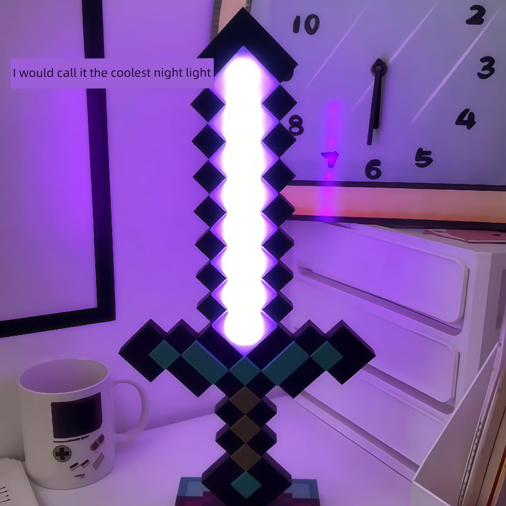 我的世界周边剑形台灯床头卧室氛围灯送朋友生日礼物游戏周边.