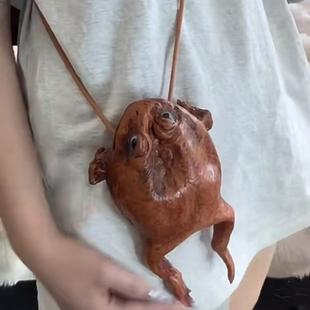 蛤蟆包金蟾零钱包腰缠万贯创意生日礼物送朋友拍照道具彷真蟾蜍包