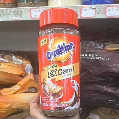 港版Ovaltine/阿华田玻璃瓶400克 冲饮品巧克力可可味粉冲饮品