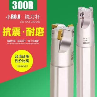 得帝 CNC数控刀杆300R直角铣刀杆面加工中心抗震1135刀杆加长R0.8