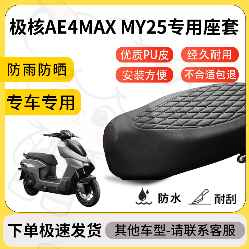 得着适用于极核ae4max my25座套专用电动车坐垫防水加厚座垫套