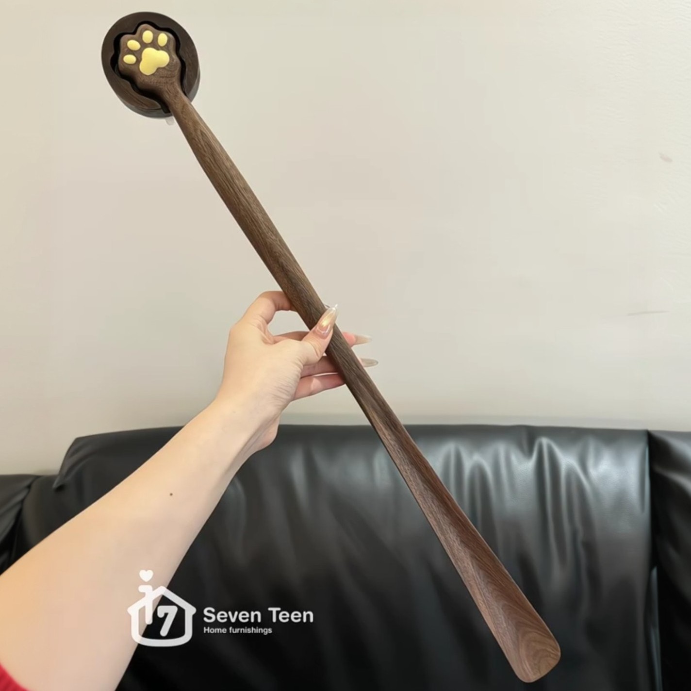 复古猫爪鞋拔子免弯腰长柄提鞋器图片