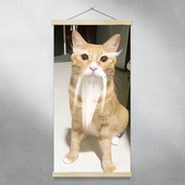 哈基仙人挂画挂图哈基米圆头耄耋哈气仙法学生爱猫达人海报墙贴纸