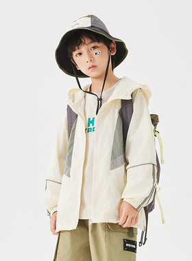 男童防晒衣外套2025新款夏季薄款中大童儿童夏装防晒服防紫外线潮
