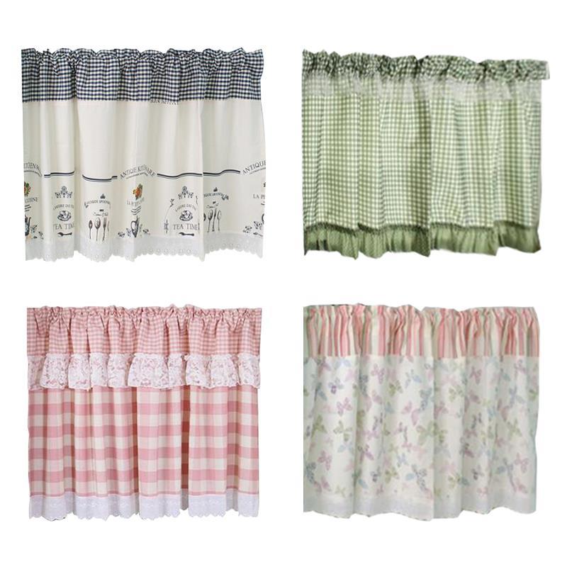 免打孔迷你小窗户短帘卧室厨房欧式门帘半帘卫生间遮挡帘定做粘贴