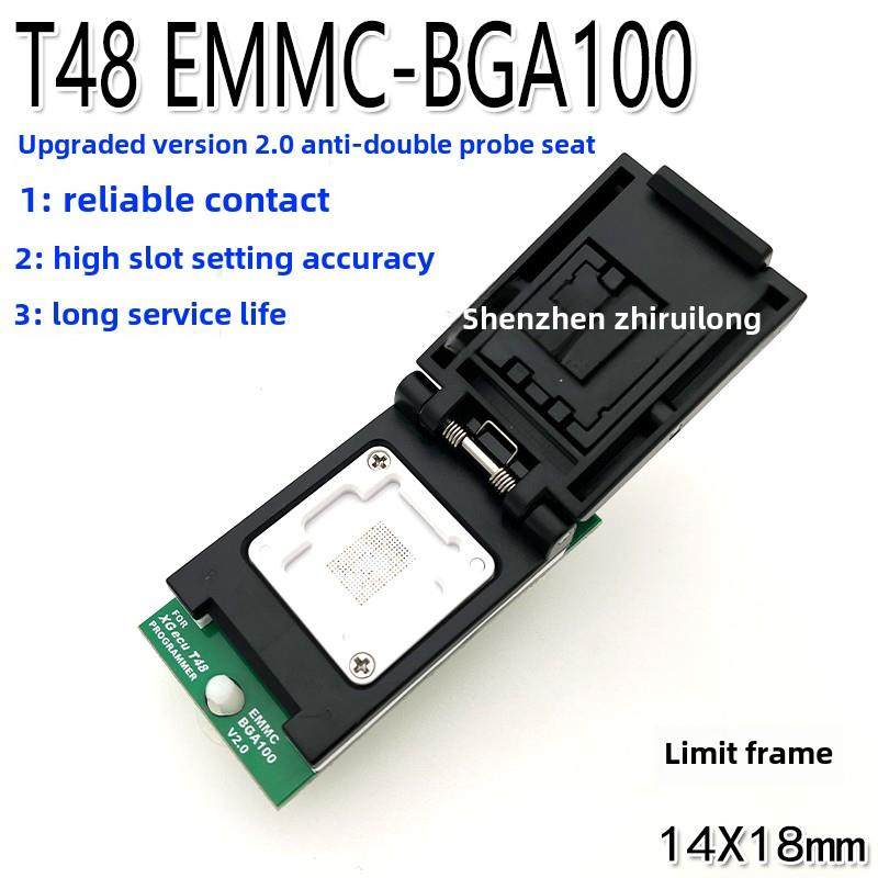 XGecu T48编程器 专用 EMMC芯片 BGA100 高速 读写烧录座 适配器