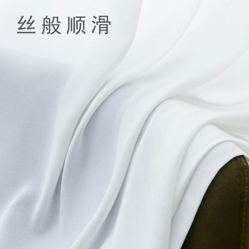 天丝绒纱雪纺纱透光不透人窗帘纱成品纯白色落地客厅卧室简约现代