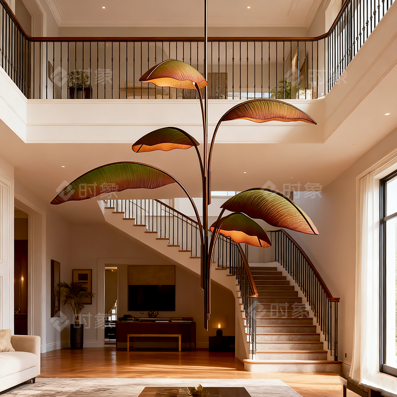 北欧现代创意芭蕉叶子吊灯别墅餐厅客厅商场展厅样板房装饰灯具