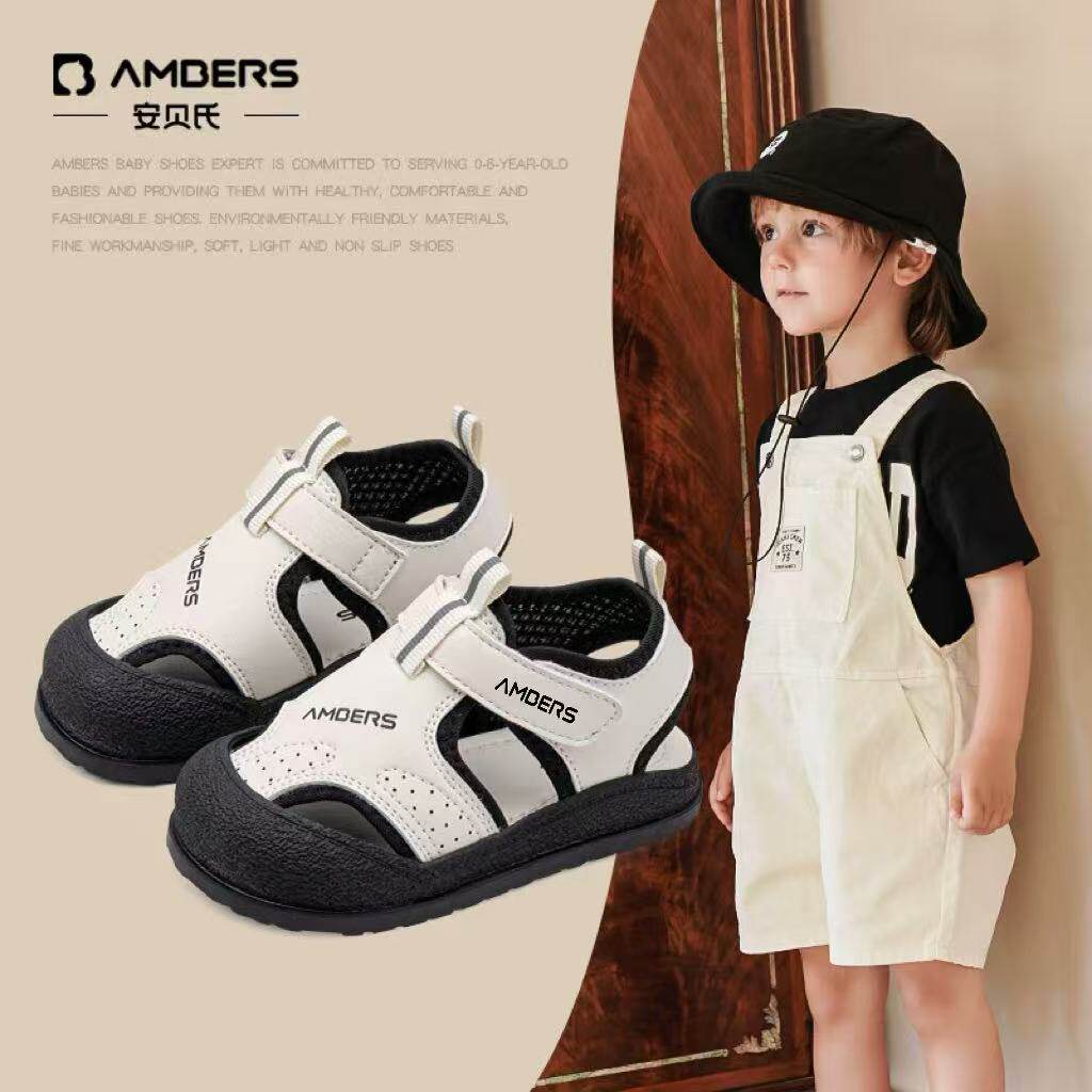 安贝氏儿童凉鞋夏季2026新款男童小童软底宝宝学步鞋女童沙滩凉鞋