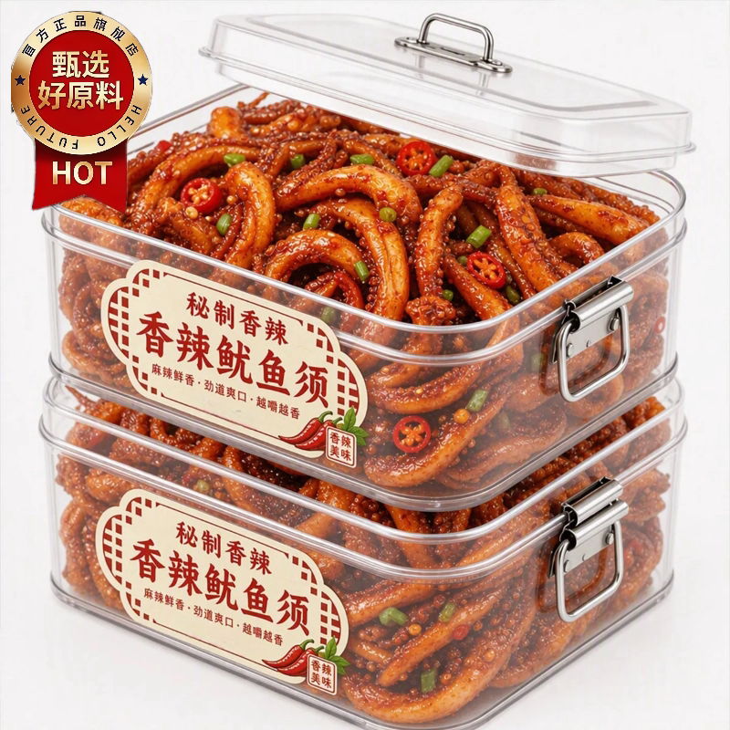 铁板鱿鱼须零食片麻辣鱿鱼丝鱿鱼即食小吃休闲食品辣味烧烤香辣味