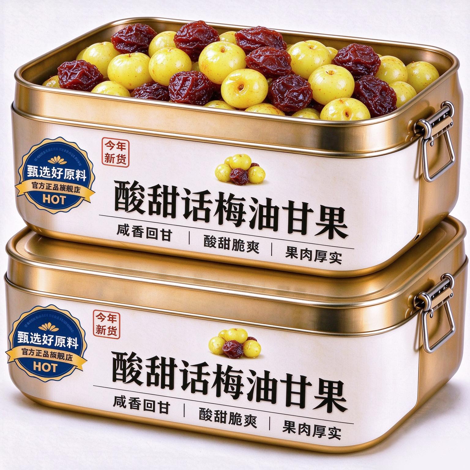 话梅油柑果潮汕特产油甘九制话梅皇酸甜回甘解腻消食泡水腌制蜜饯