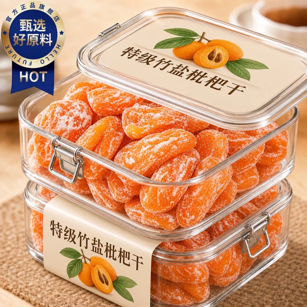 无添加无糖福建特产竹盐甘草枇杷干正宗官方旗舰店正品孕妇清润图片