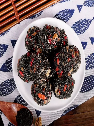 Wuzhen Black Sesame Pill Ball Ball Орешник Red Jubebery Wolfberry Беременные закуски повседневные флагманские магазины без сахара