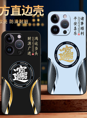 彧玺适用于iphone14pro手机壳iphong 14pro保护套a2892新款防摔A2892外壳iph0ne14pro潮男ipone14pr0八方来财