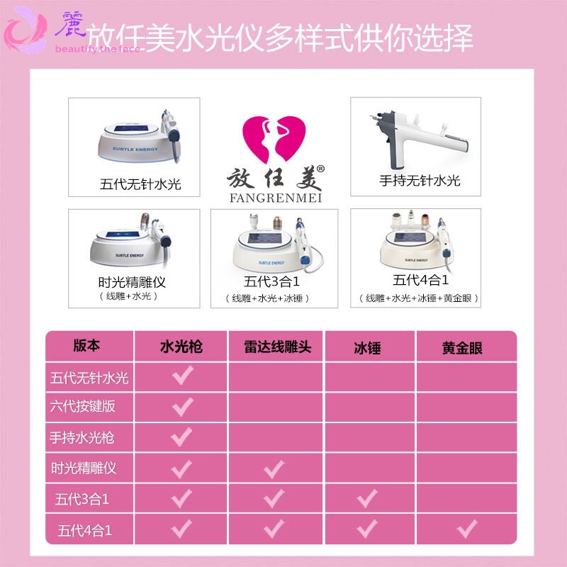 放任美2合1水光时光精雕仪产品导入面部提拉5代无针水光仪