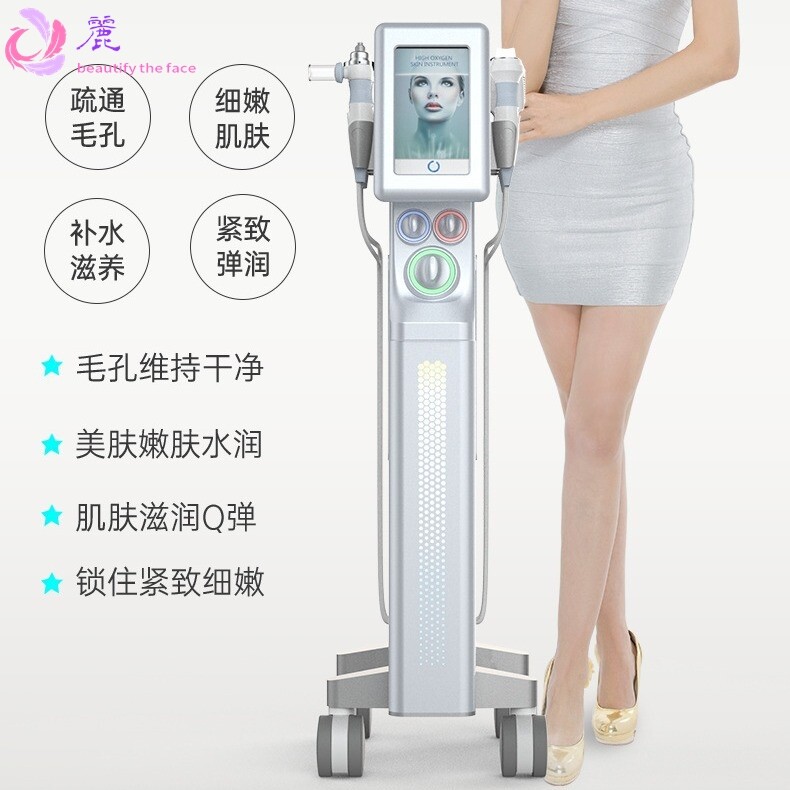 跨境外贸注氧仪提拉紧致嫩肤质补水清洁美容院氢氧小气泡美容仪器