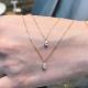日本代购AGETE风18K金 水滴钻石项链天然一颗水滴钻石项链 梨形钻