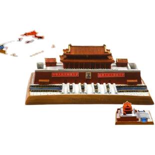 饰中式 树脂工艺品中国天安门建筑模型家居装 创意摆件送礼