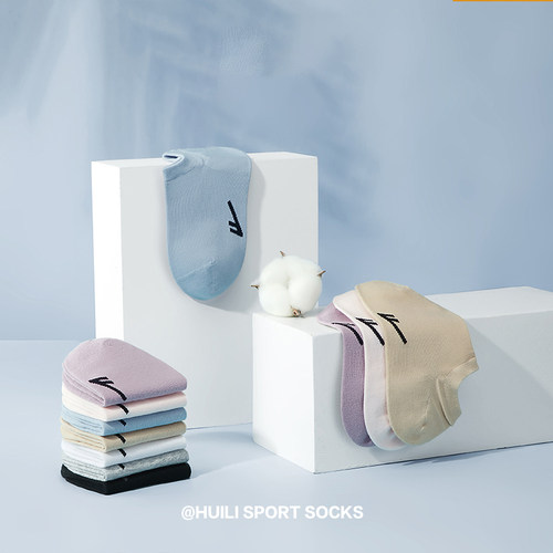 回力纯色短筒袜男女同款四季