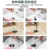 新品 家用管道疏通器手动通下水道工具头发防堵塞清W理刷管道刷子