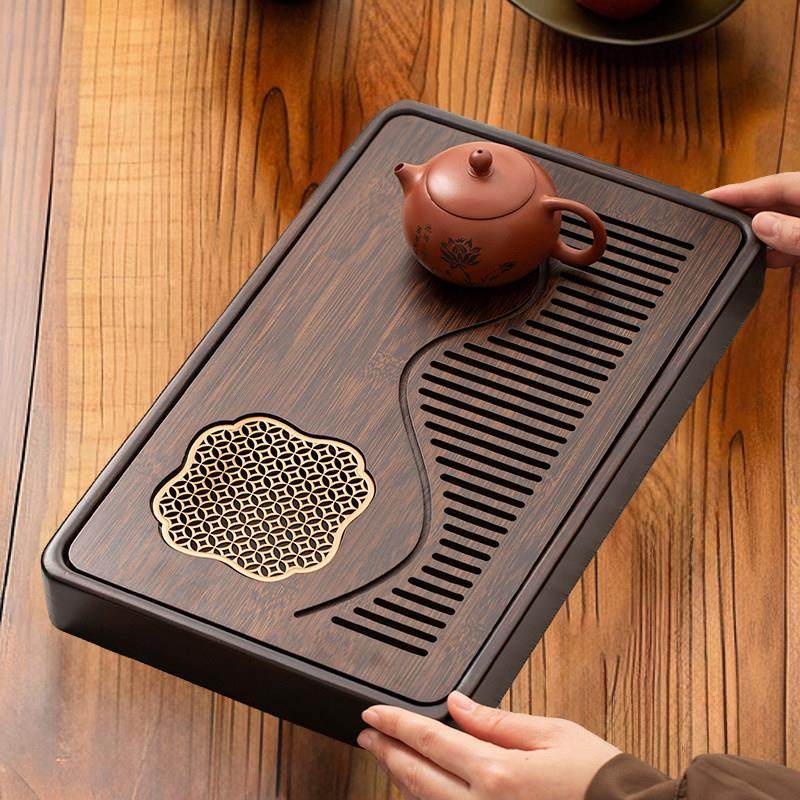 竹制储排两用大山茶盘家用托盘2025新款功夫茶具沥水储水盘茶台,餐饮具,茶盘,淘宝优惠券,粉丝福利购,淘宝优惠卷