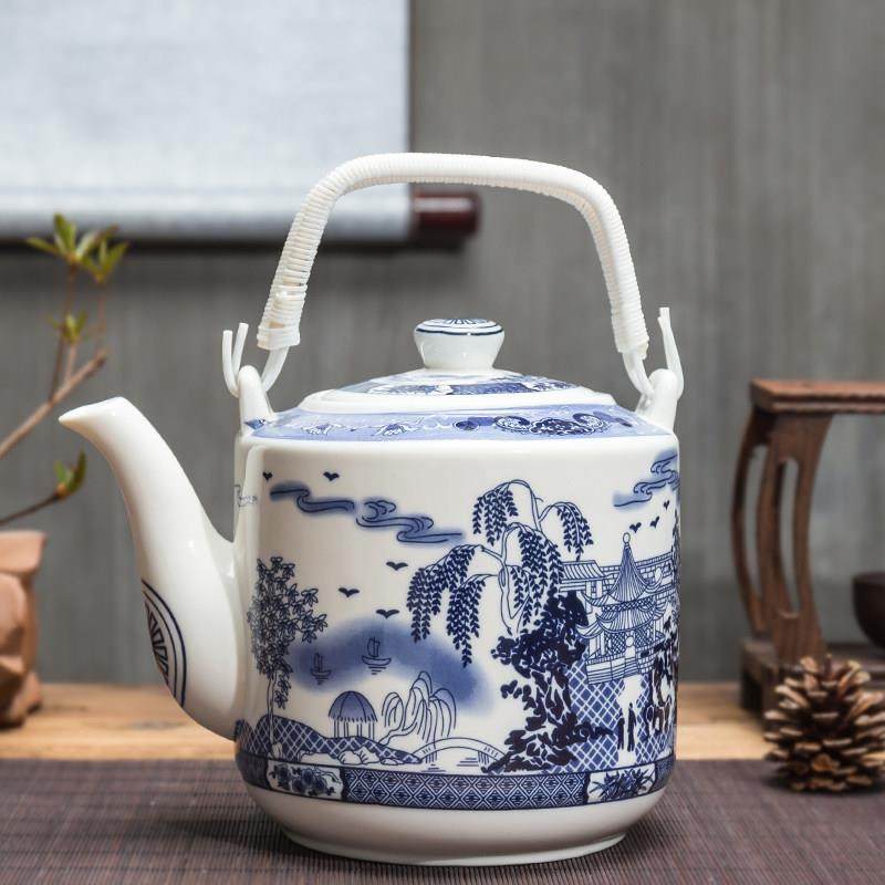 提梁壶中式单壶陶瓷大容量茶具泡茶壶带过滤网2000ml餐厅水壶家用,餐饮具,茶壶,淘宝优惠券,粉丝福利购,淘宝优惠卷