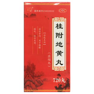 1瓶 上龙 720丸 浓缩丸 盒 桂附地黄丸