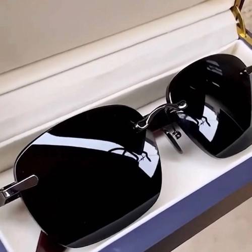 【外贸高货】天然水晶石男士太阳墨镜防紫外线高清偏光镜开车钓鱼