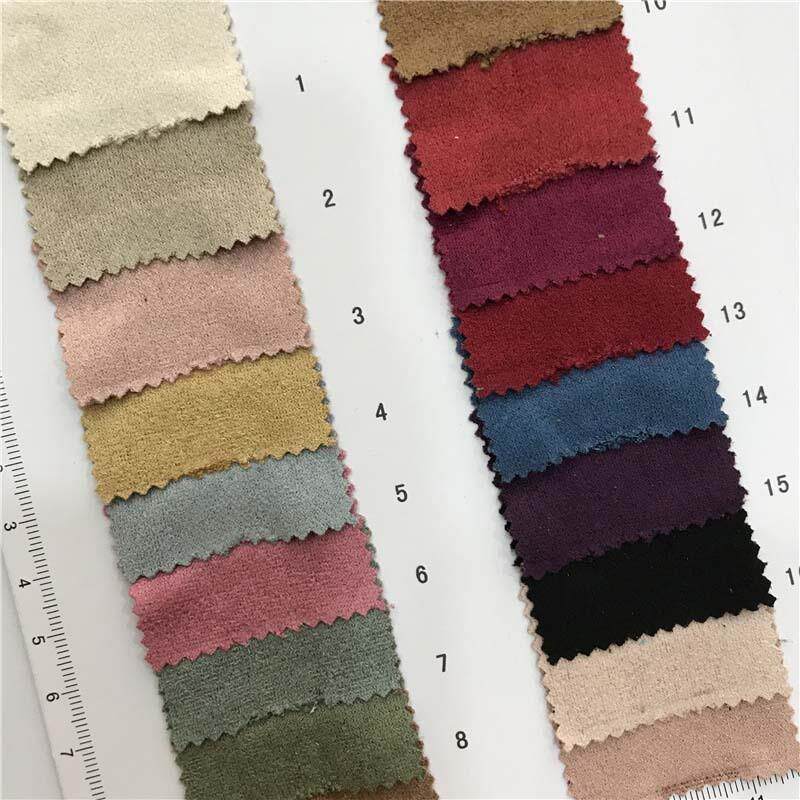 磨砂绒200克 84个颜色现货供应 麂皮绒 箱包套装面料 m118100