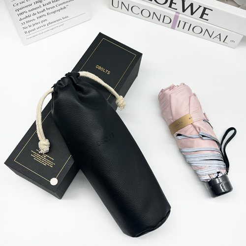 OBOLTS礼盒五折款!简约素色儿童学生安全反光条手动便携折叠雨伞