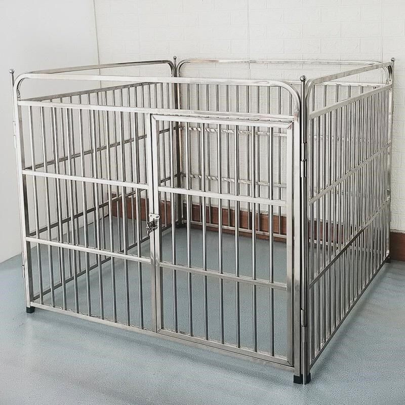 不锈钢狗笼子泰迪宠物狗围栏小中大型犬代金毛萨摩栅X栏一件护栏